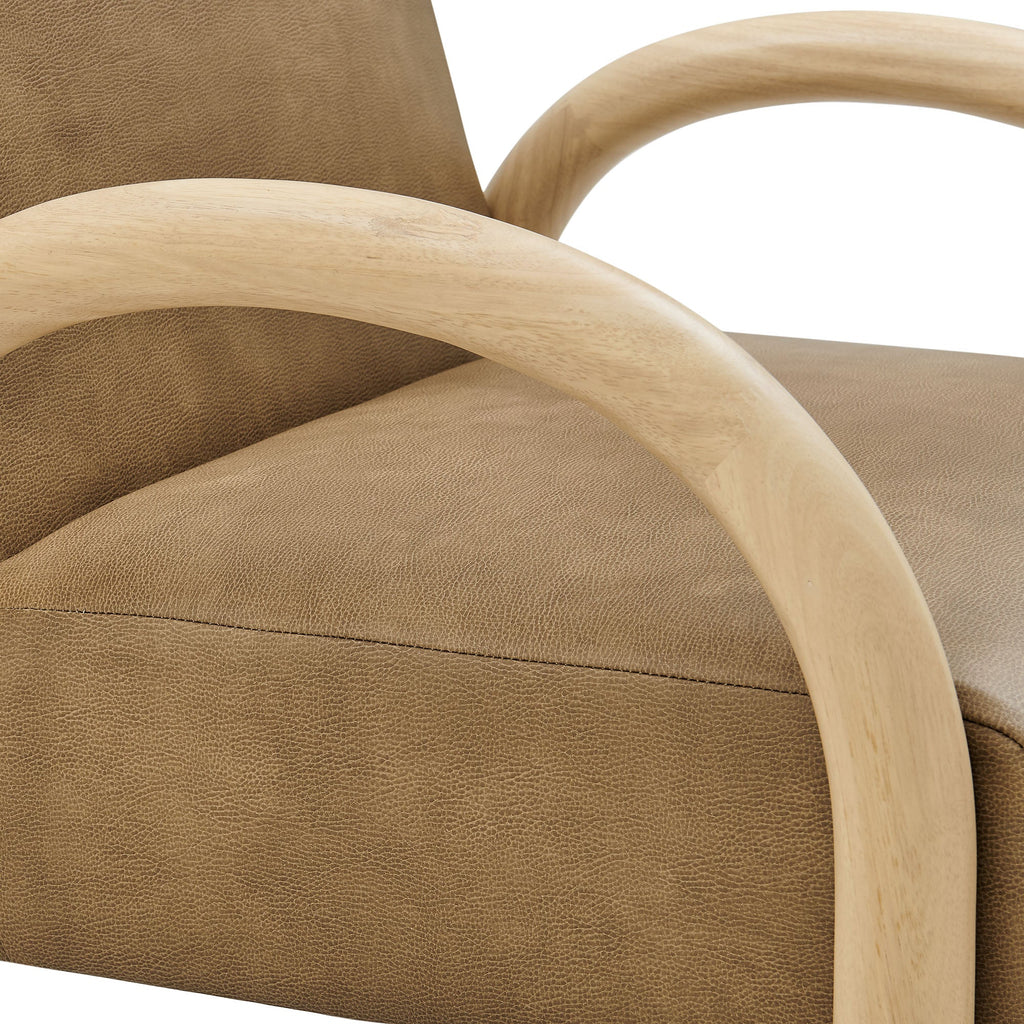 Lunet Faux Leather Upholstered Accent Chair