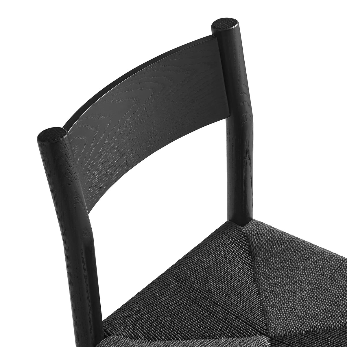 Alvia Wood Dining Side Chair With Woven Seat