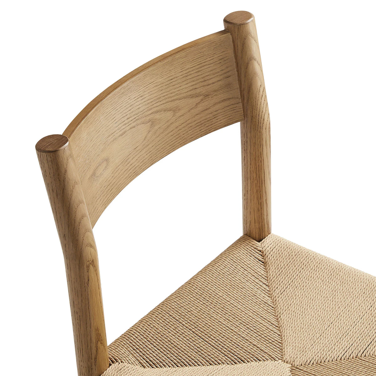 Alvia Wood Dining Side Chair With Woven Seat
