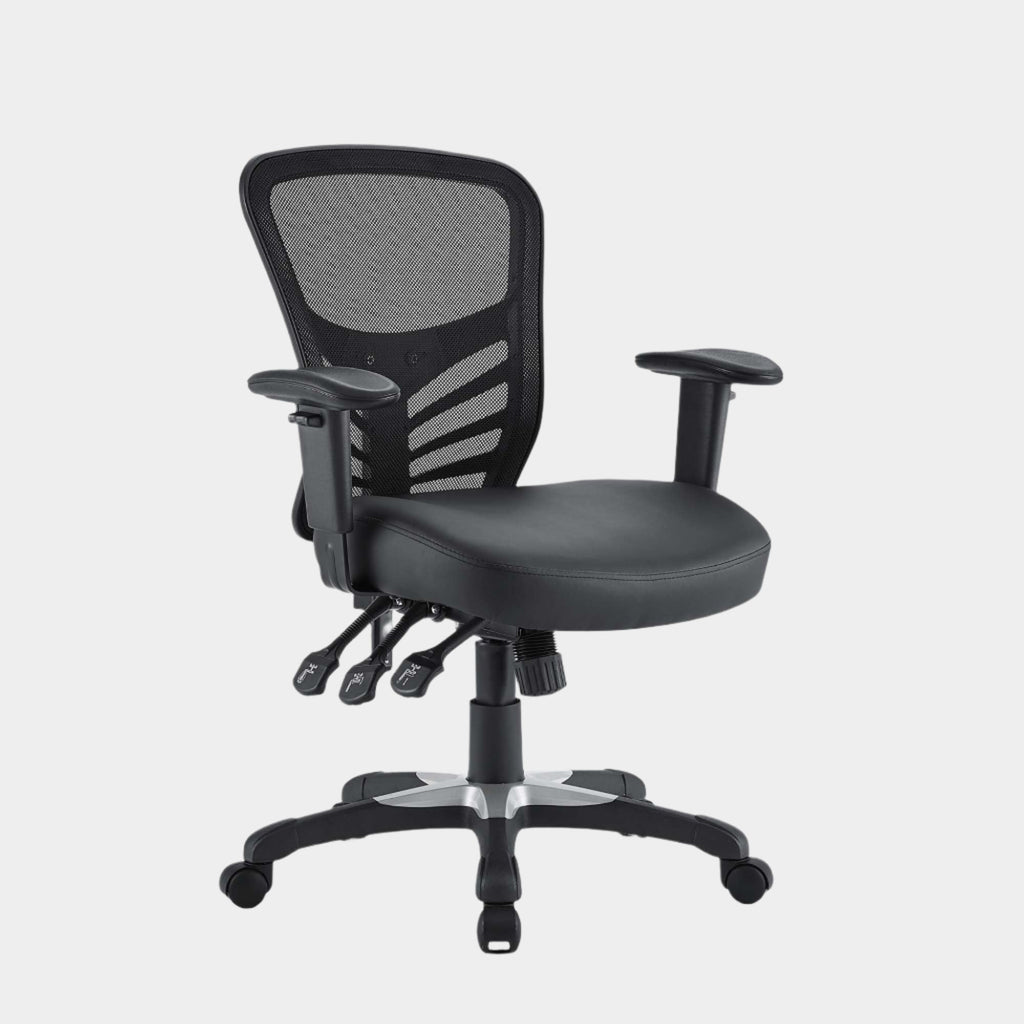 Articulate Vinyl Office Chair in Black