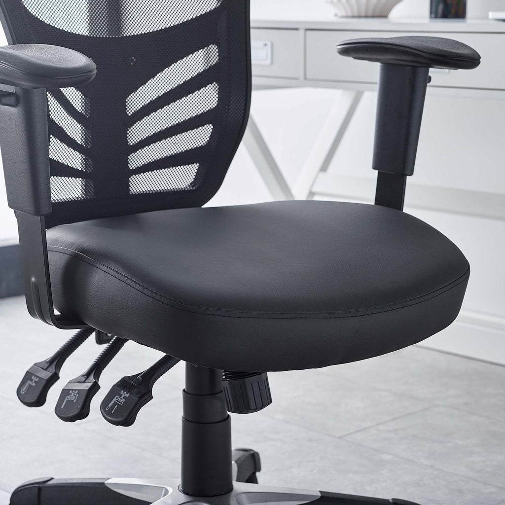 Articulate Vinyl Office Chair in Black