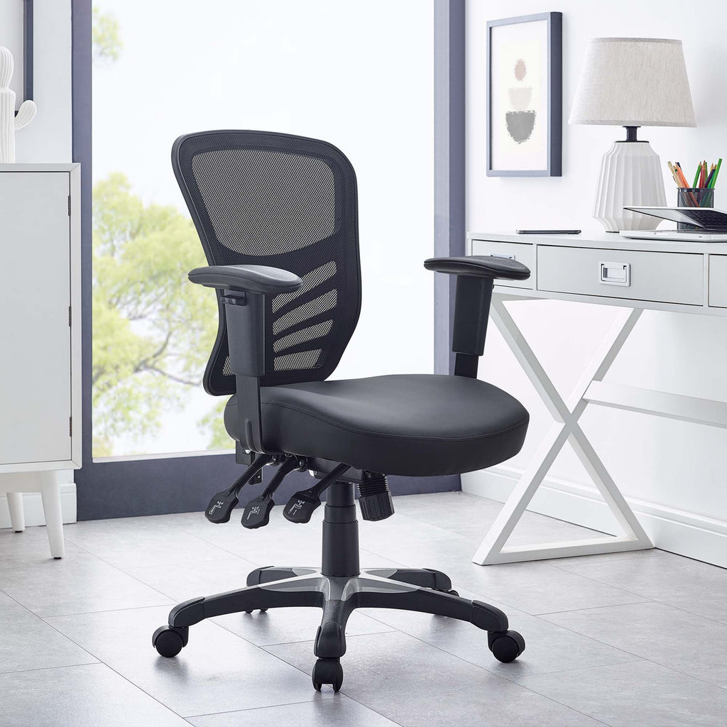 Articulate Vinyl Office Chair in Black