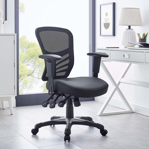 Articulate Vinyl Office Chair in Black