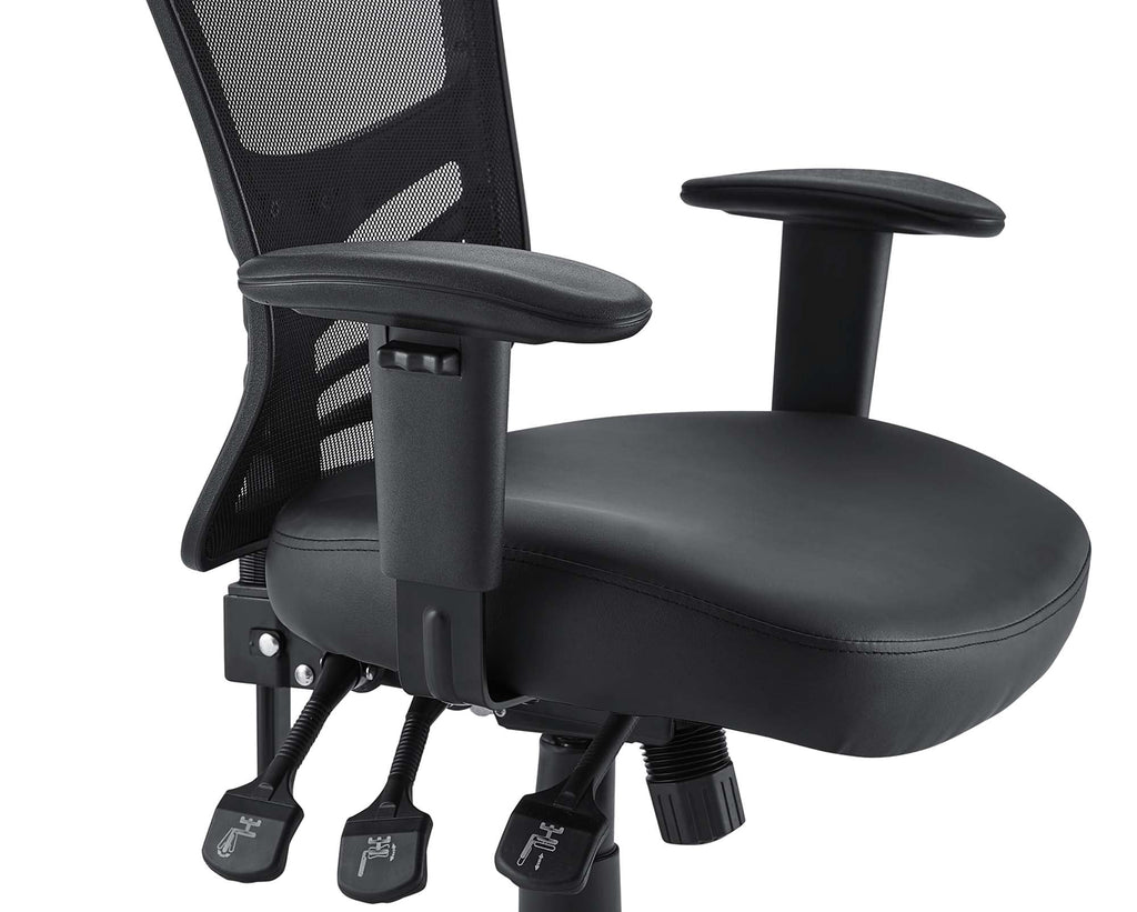 Articulate Vinyl Office Chair in Black