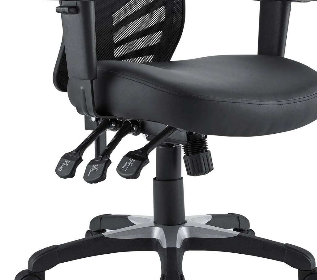 Articulate Vinyl Office Chair in Black