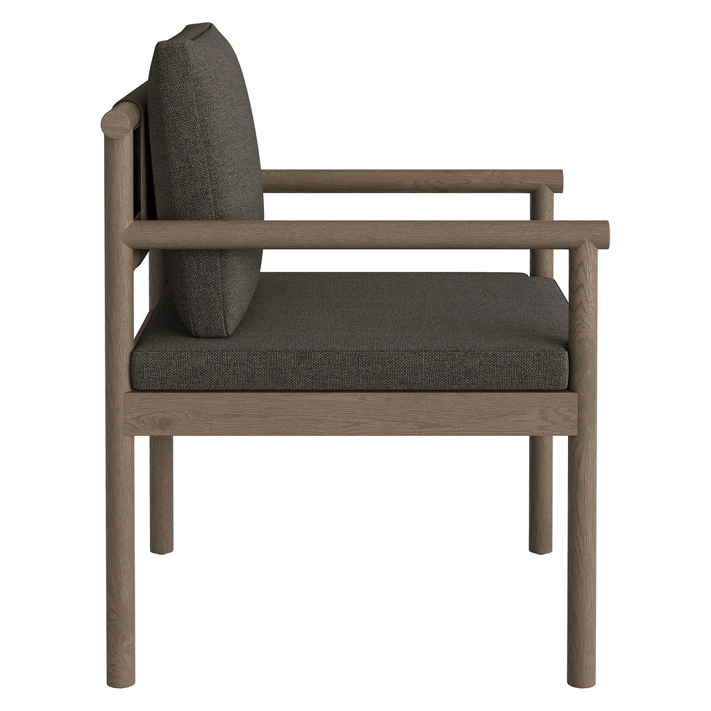 Eleni Outdoor Patio Teak Wood Rope Dining Chair