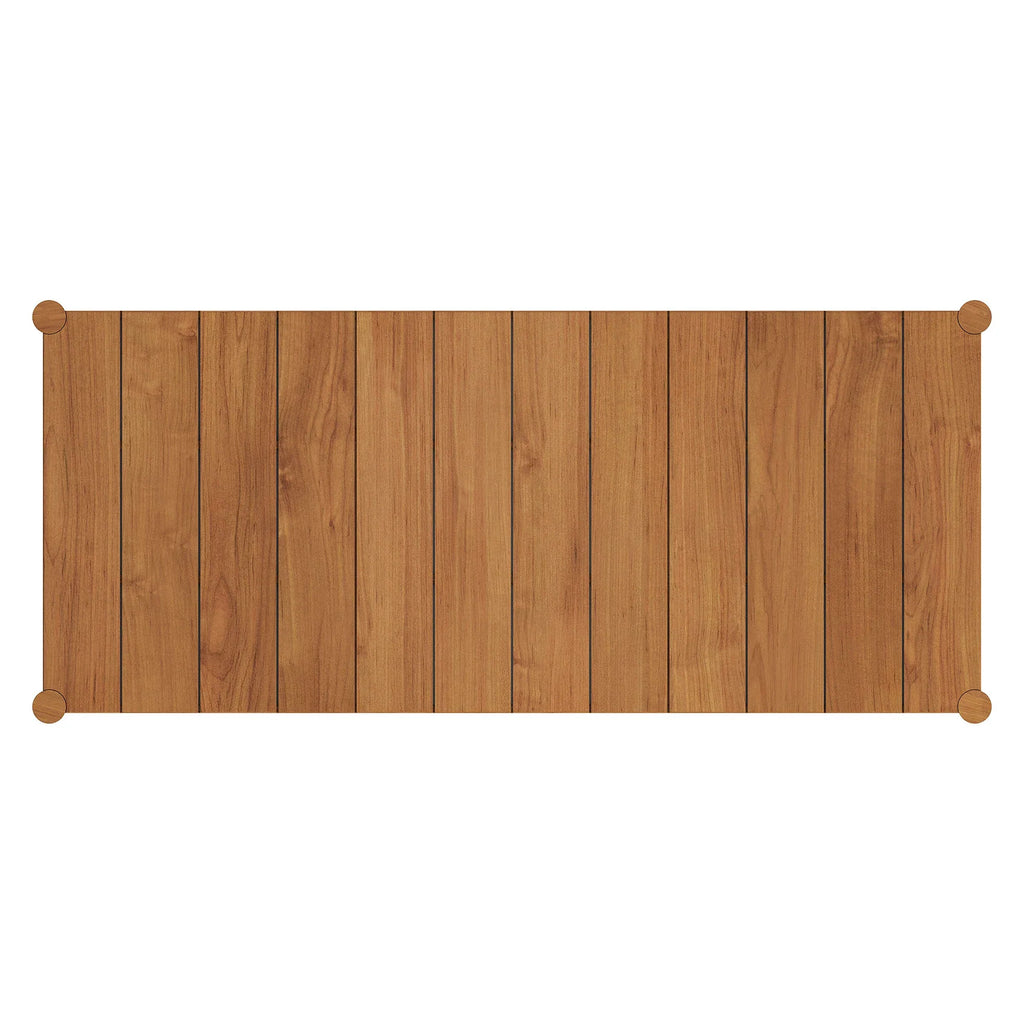 Eleni 89-Inch Outdoor Patio Teak Wood Dining Table