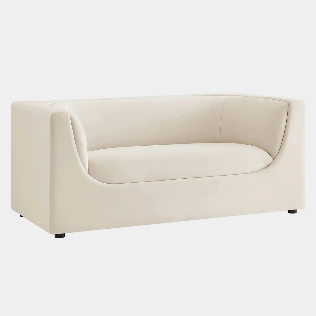 Hilda 67" Curved Back Performance Velvet Loveseat