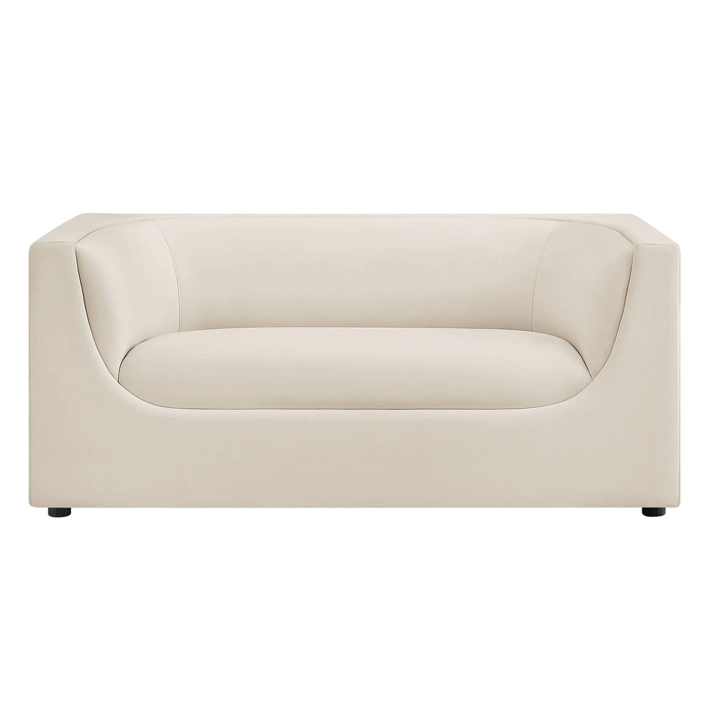 Hilda 67" Curved Back Performance Velvet Loveseat