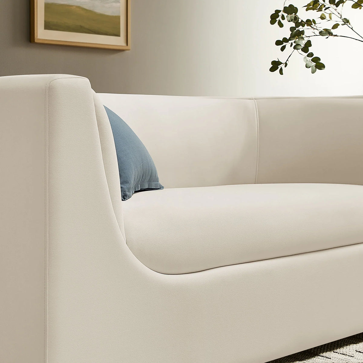 Hilda 67" Curved Back Performance Velvet Loveseat