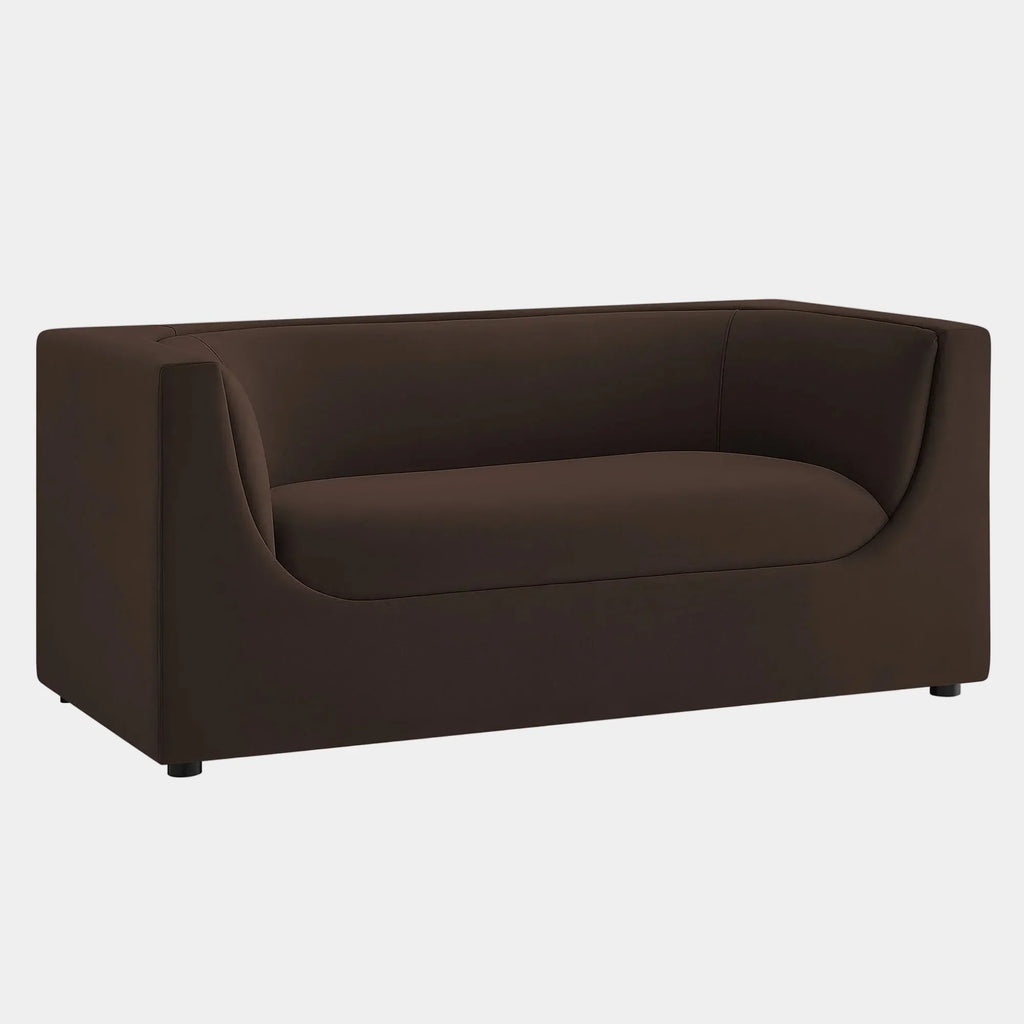 Hilda 67" Curved Back Performance Velvet Loveseat