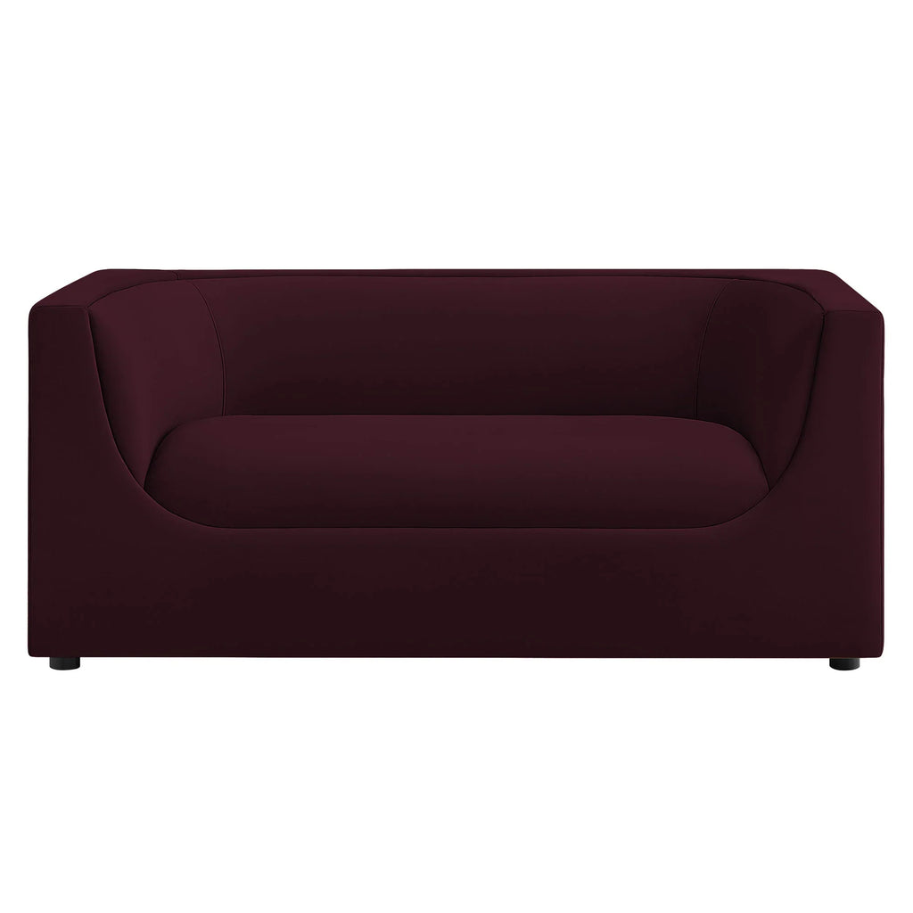 Hilda 67" Curved Back Performance Velvet Loveseat