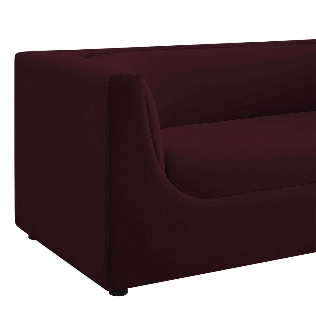 Hilda 67" Curved Back Performance Velvet Loveseat