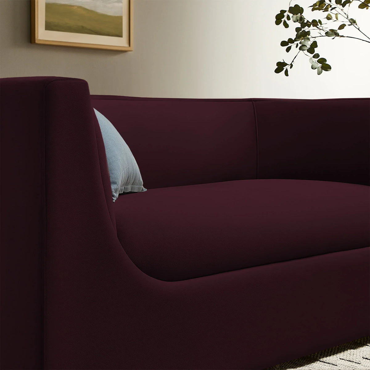 Hilda 67" Curved Back Performance Velvet Loveseat
