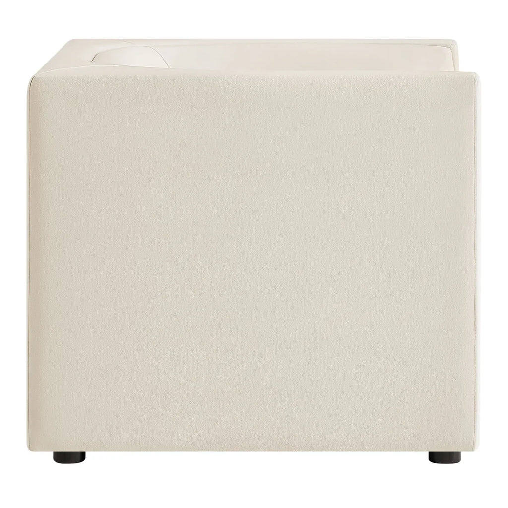 Hilda Curved Back Performance Velvet Armchair