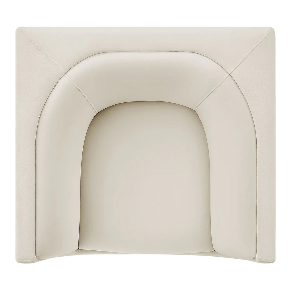 Hilda Curved Back Performance Velvet Armchair