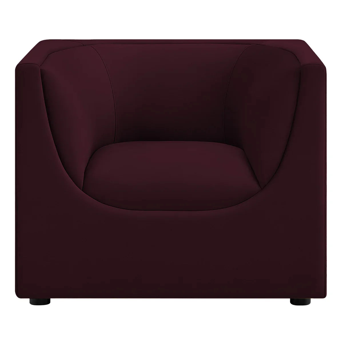 Hilda Curved Back Performance Velvet Armchair