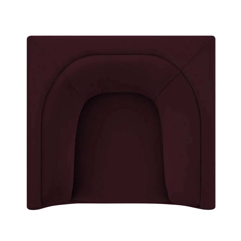 Hilda Curved Back Performance Velvet Armchair