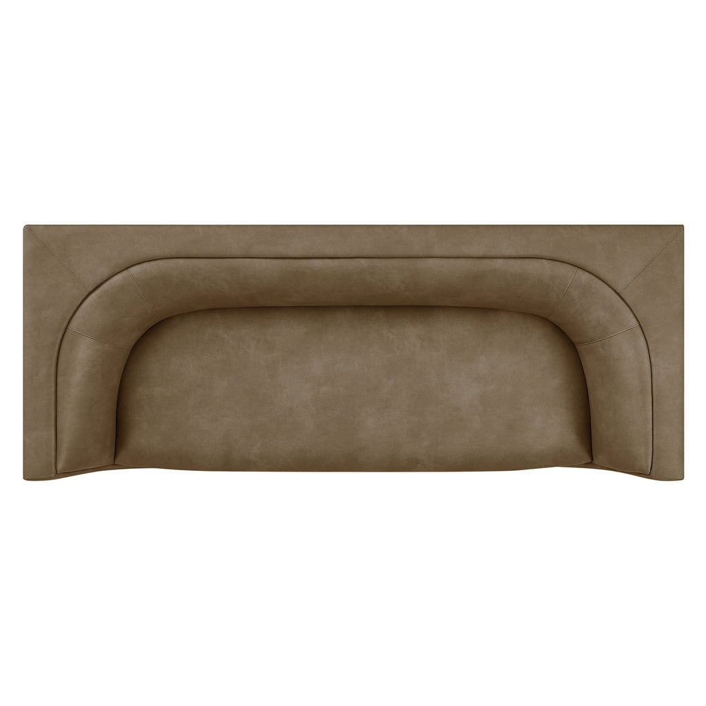 Hilda 86" Curved Back Vegan Leather Sofa