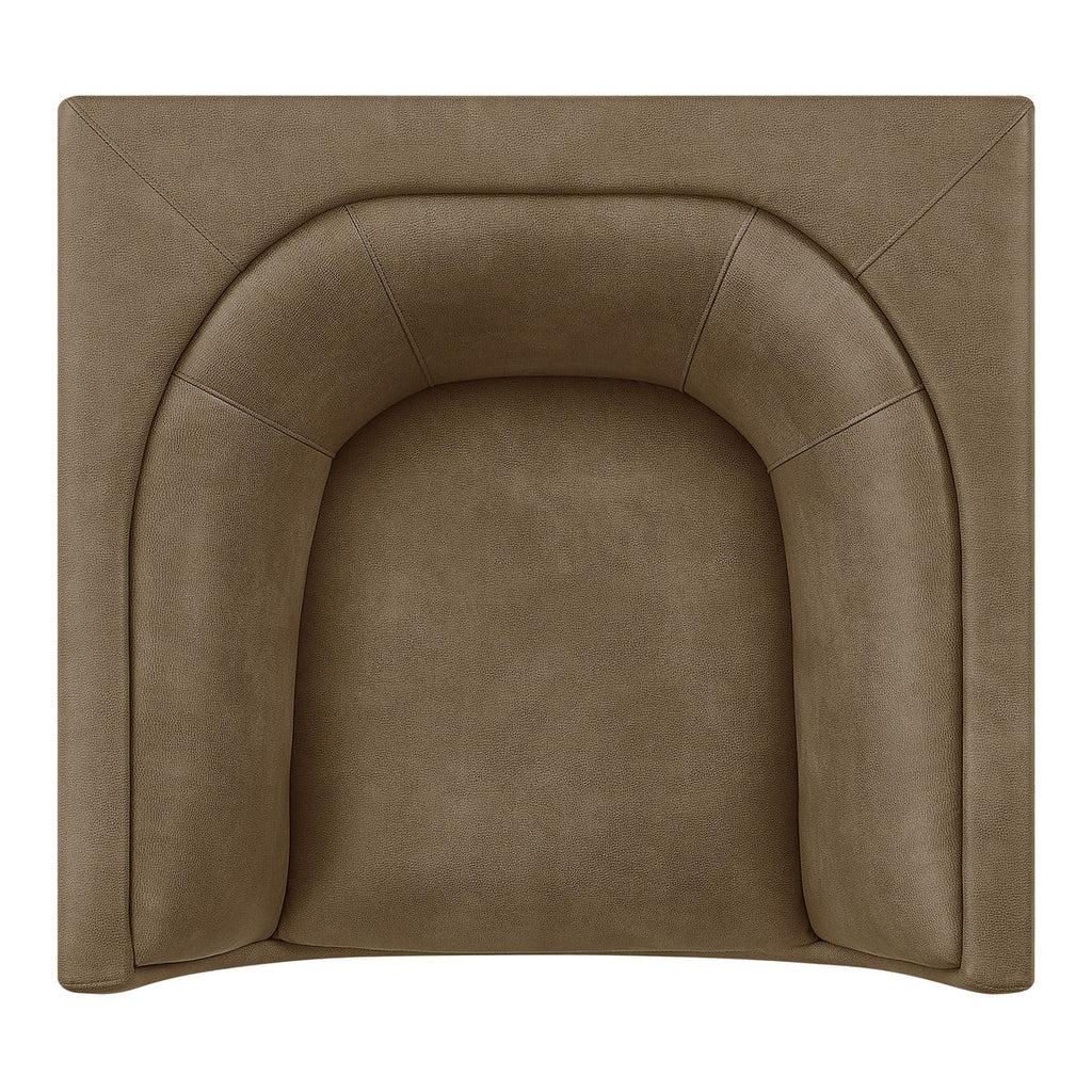 Hilda Curved Back Vegan Leather Armchair