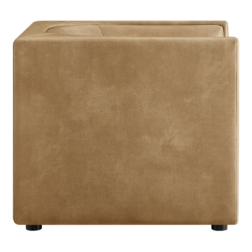 Hilda Curved Back Vegan Leather Armchair