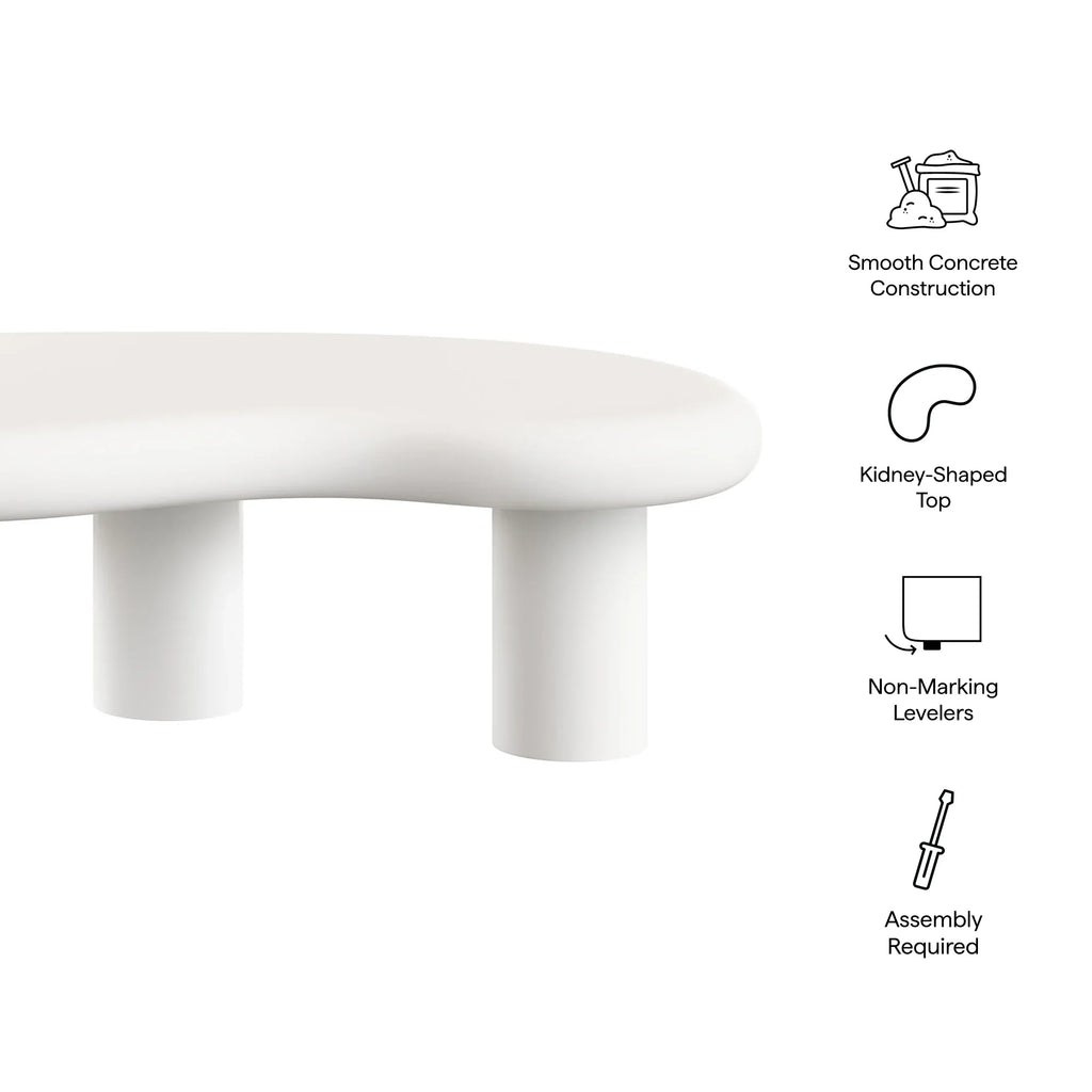 Elowen Outdoor Coffee Table in White