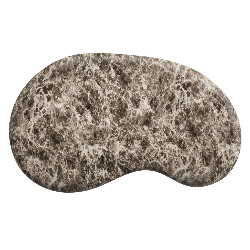 Elowen Indoor - Outdoor Textured Faux Travertine Coffee Table
