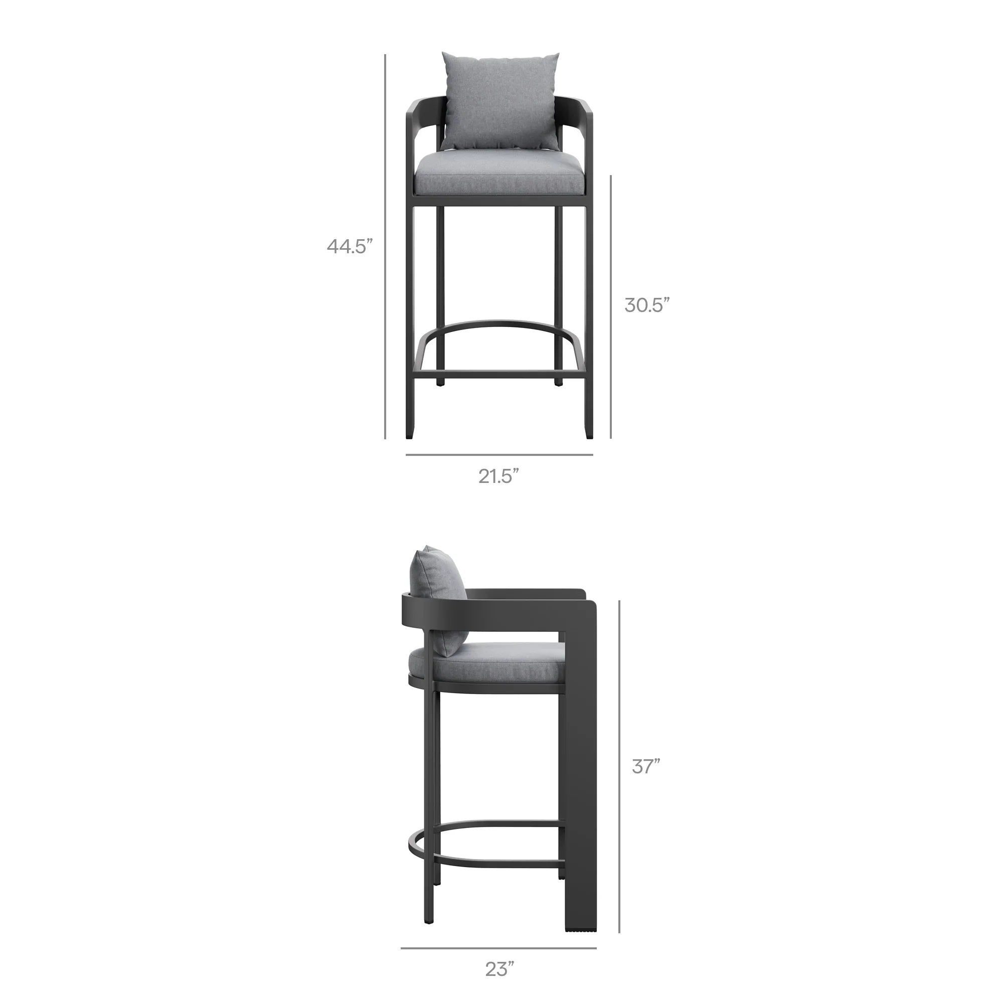 Tahoe 3-Piece Outdoor Aluminum Bar Table Set