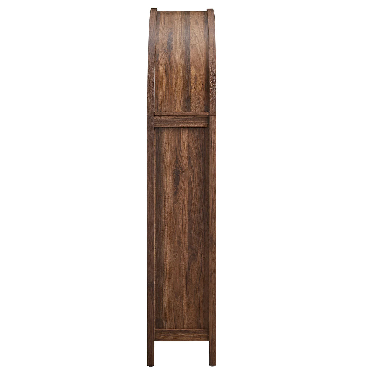 Calista 63 Inch Arched Storage Cabinet With Folding Desk