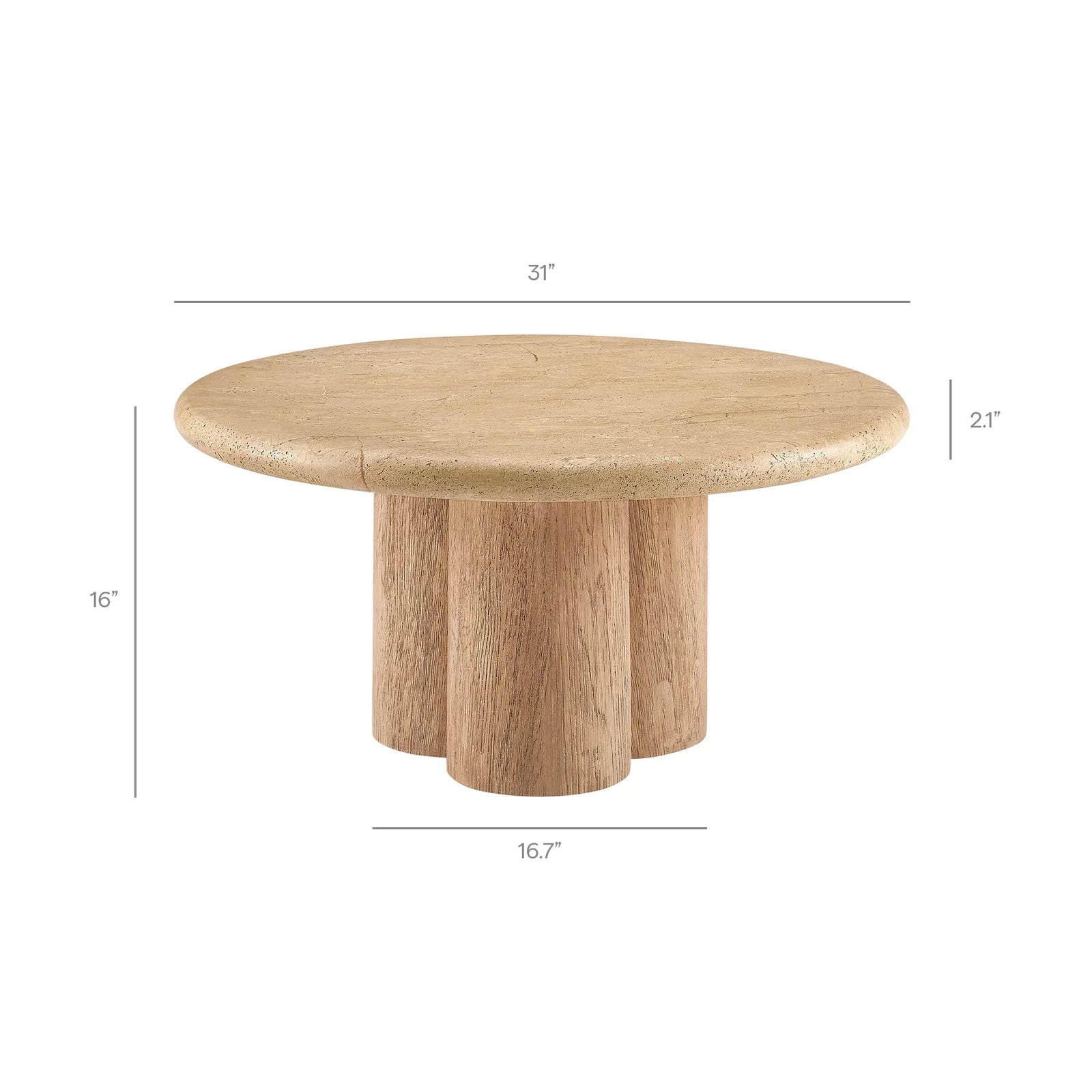 Tori 31 Inch Round Indoor and Outdoor Coffee Table