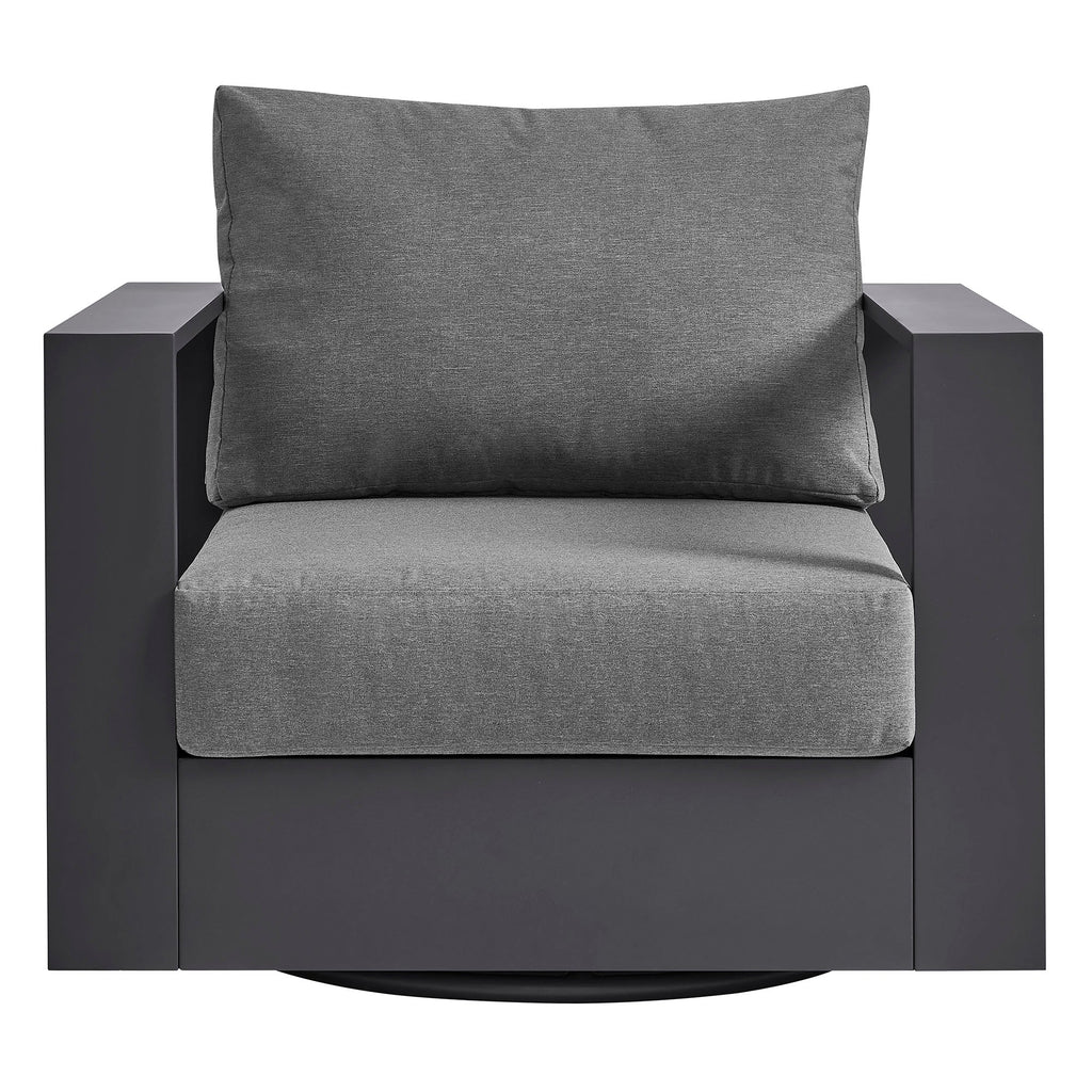 Tahoe Outdoor Powder-Coated Aluminum Swivel Armchair