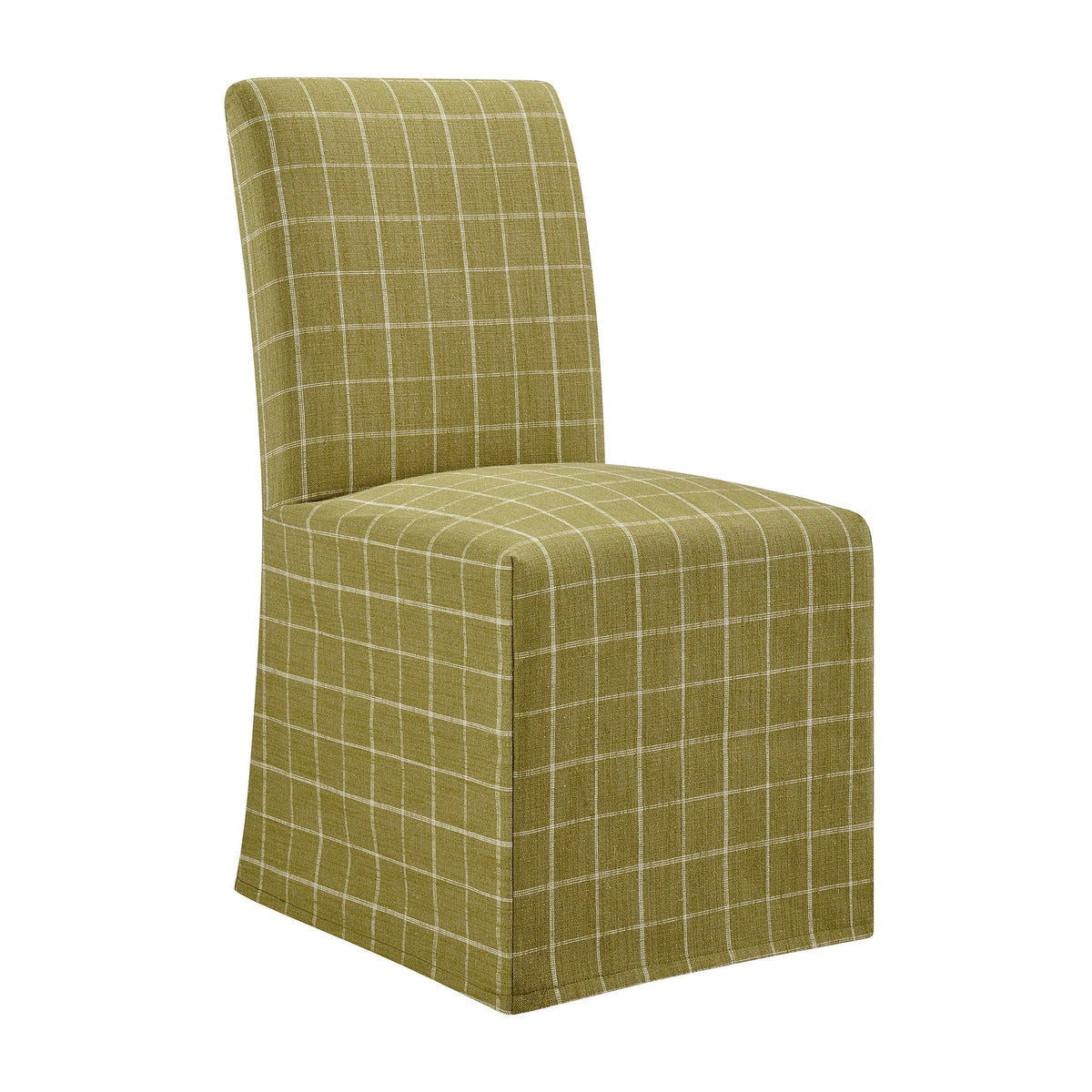 Aster Linen Cotton Blend Slipcovered Dining Chairs Set of 2