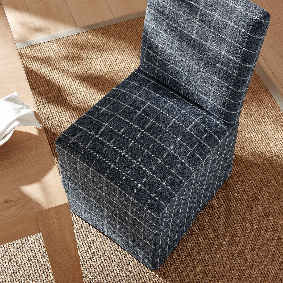 Aster Linen Cotton Blend Slipcovered Dining Chairs Set of 2