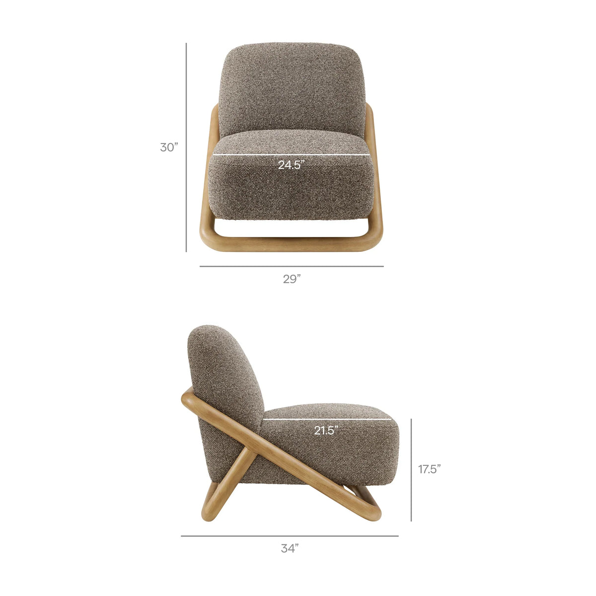 Vander Textured Fabric Accent Chair