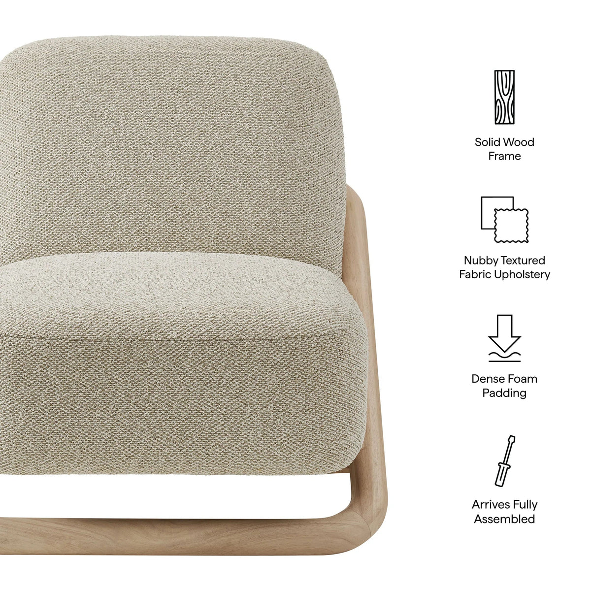 Vander Textured Fabric Accent Chair