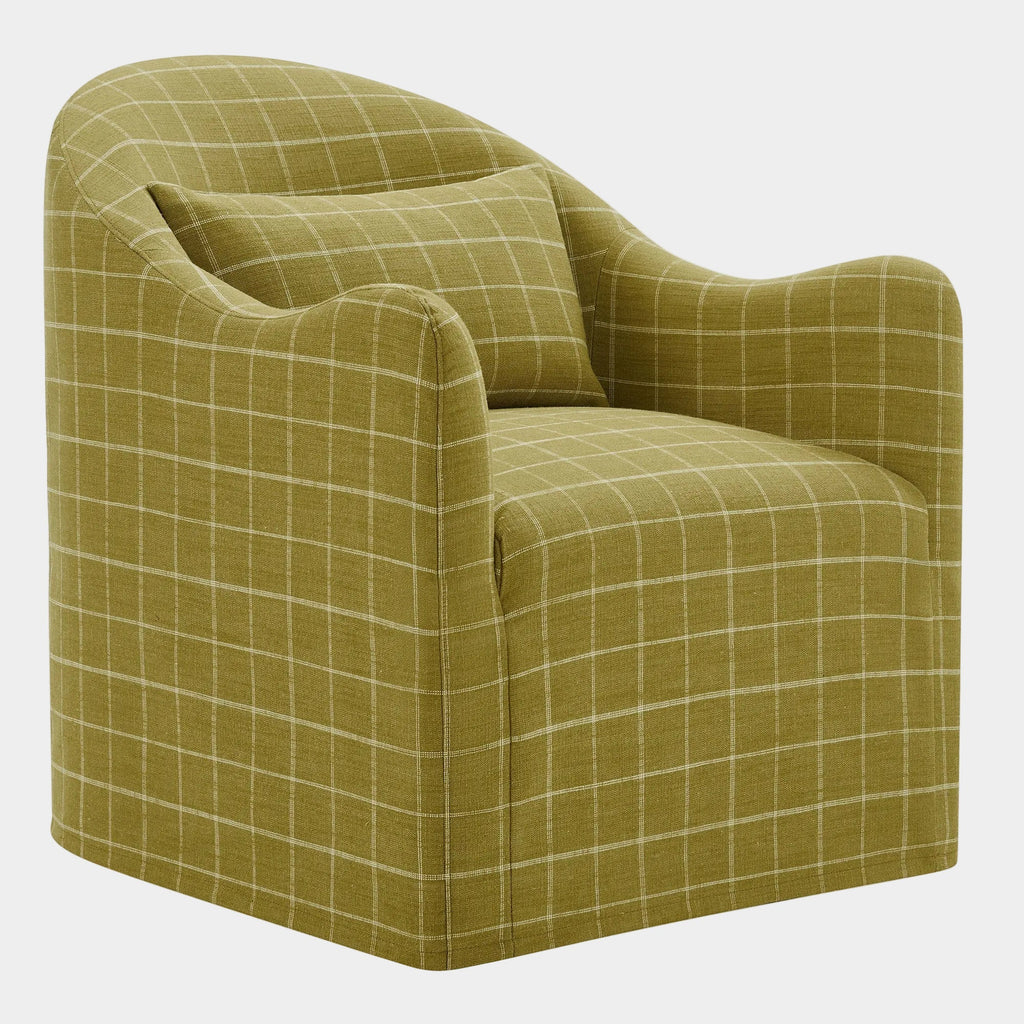 Bardot Slipcovered Linen Blend Accent Chair