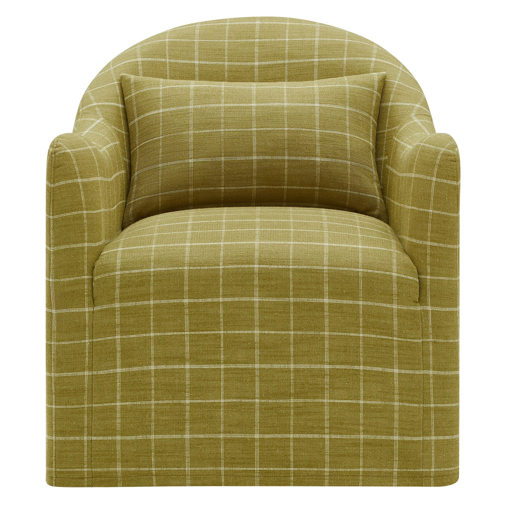 Bardot Slipcovered Linen Blend Accent Chair