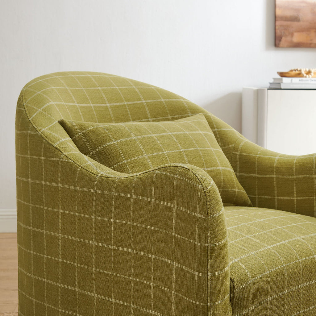 Bardot Slipcovered Linen Blend Accent Chair