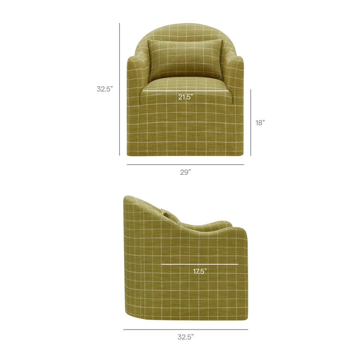 Bardot Slipcovered Linen Blend Accent Chair