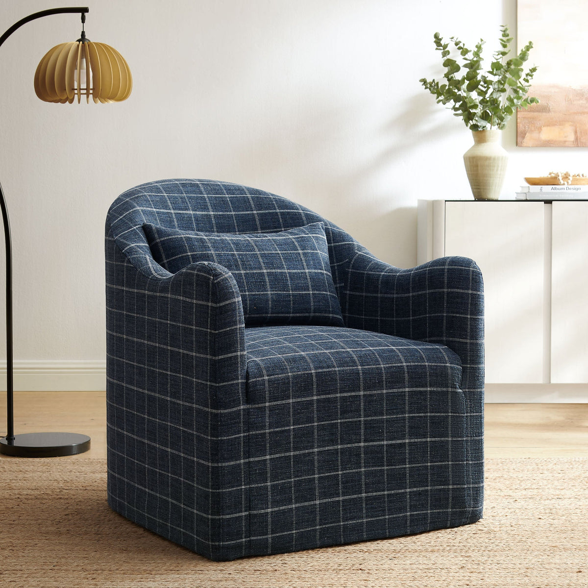 Bardot Slipcovered Linen Blend Accent Chair
