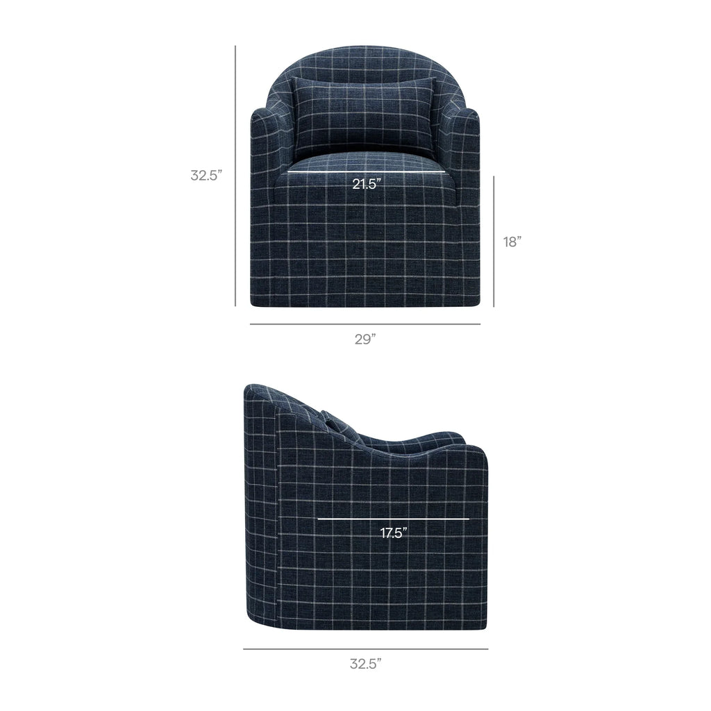 Bardot Slipcovered Linen Blend Accent Chair