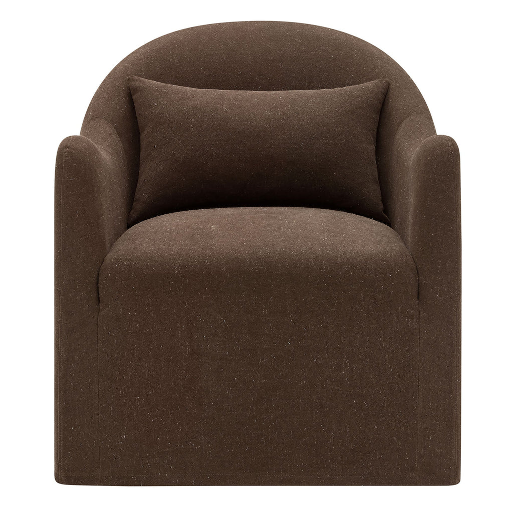 Bardot Slipcovered Linen Blend Accent Chair