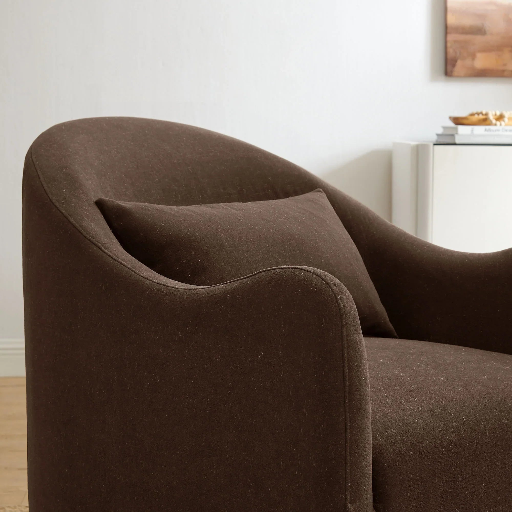 Bardot Slipcovered Linen Blend Accent Chair