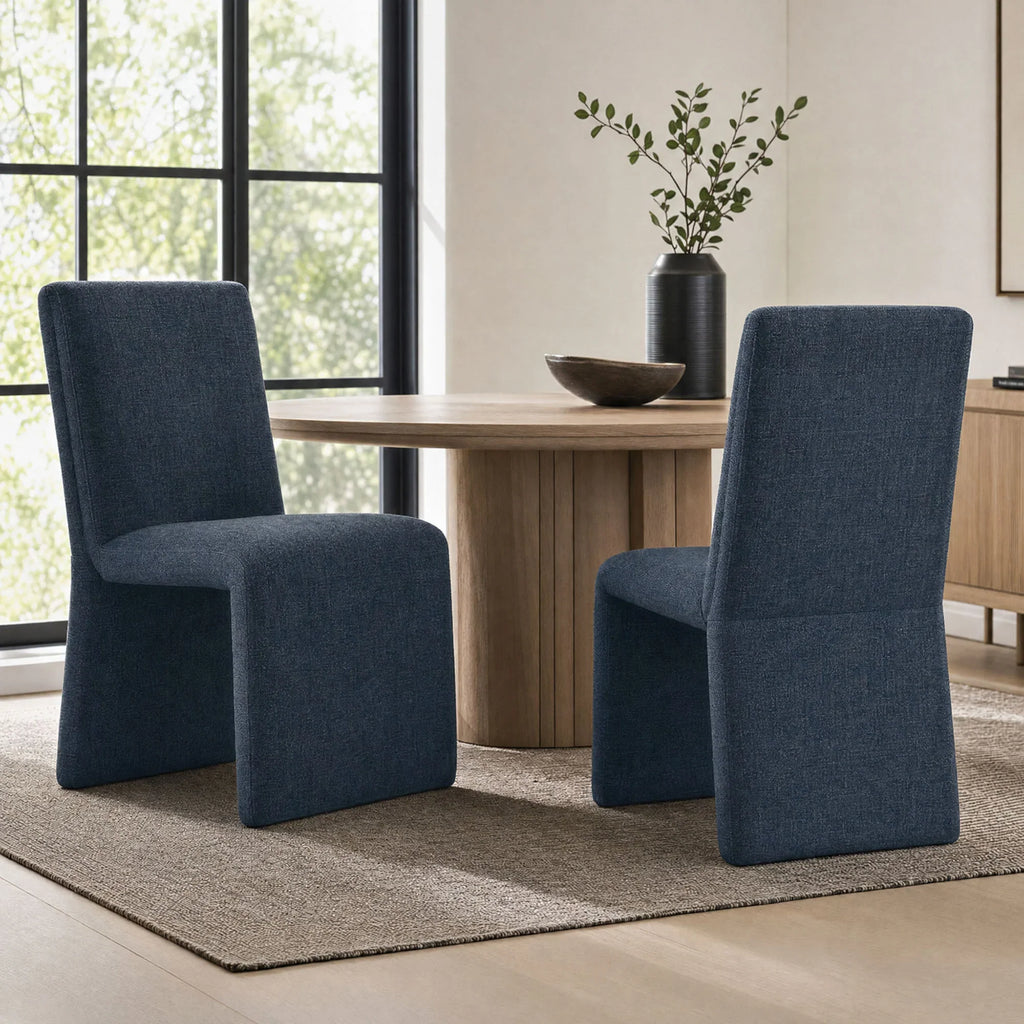 Emory Upholstered Fabric Dining Side Chair Set of 2