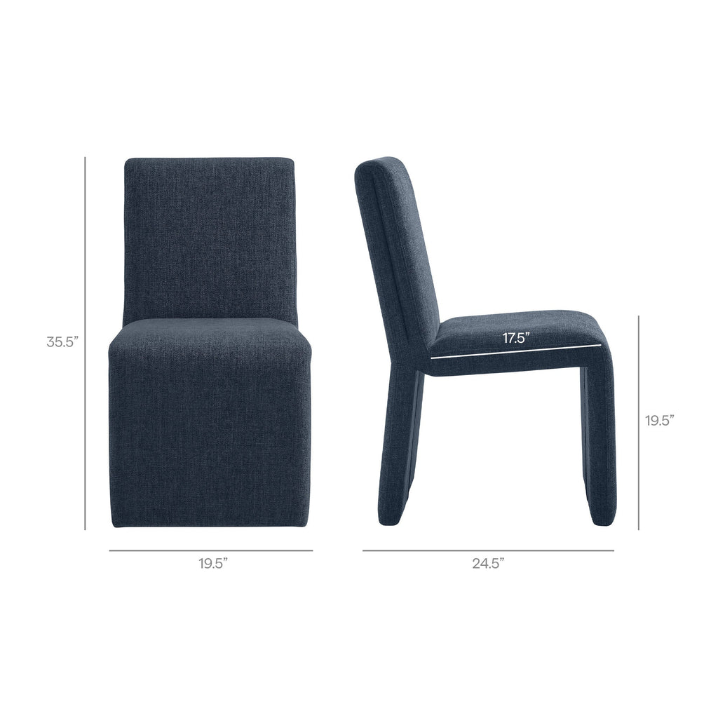 Emory Upholstered Fabric Dining Side Chair Set of 2