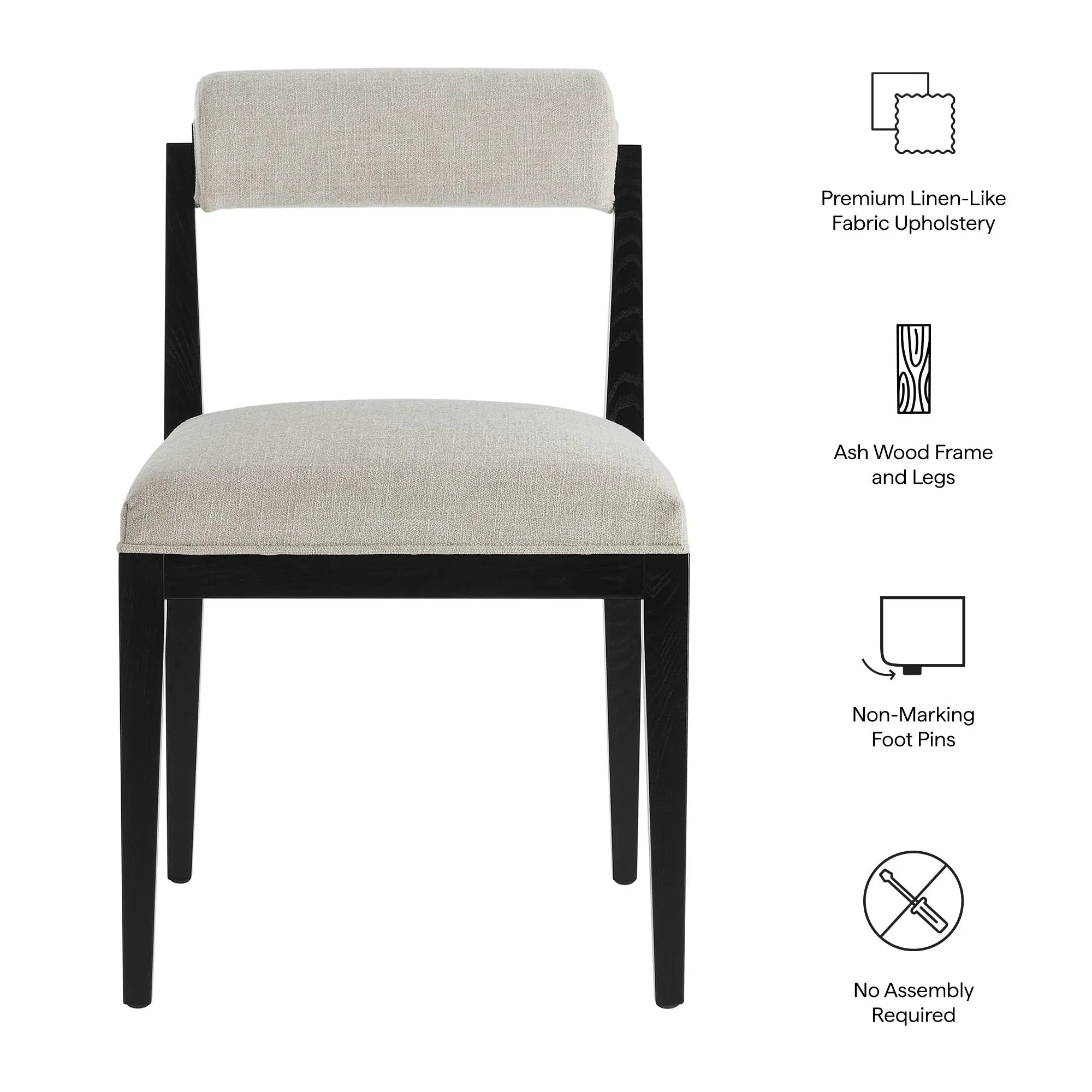 Kai Fabric Dining Chair Set of 2