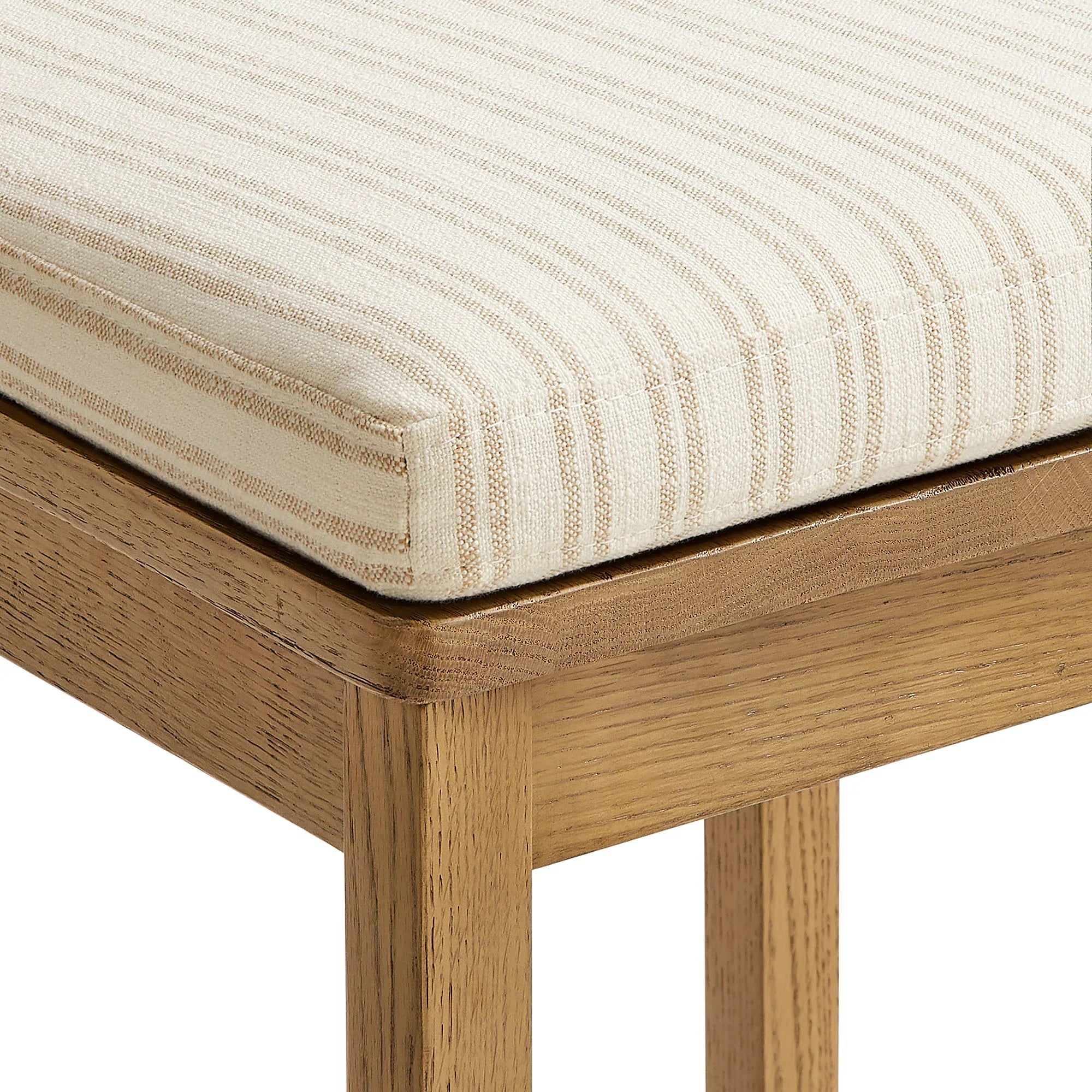 Jax Oak Wood Dining Chair With Wavy Razor Back and Cushion Set of 2