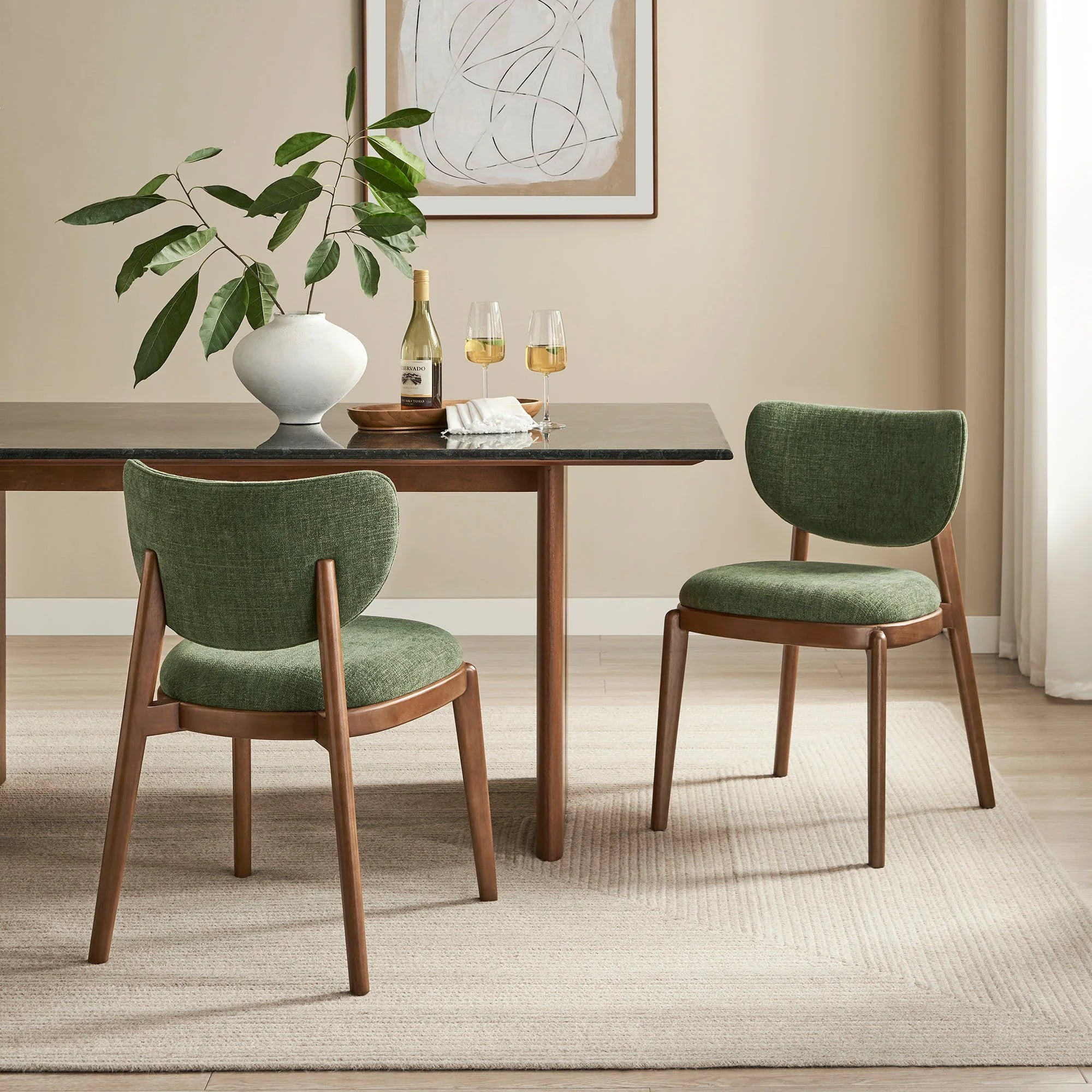 Fenwick Fabric Dining Chairs Set of 2