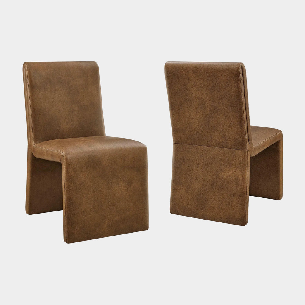 Emory Vegan Leather Dining Side Chair Set of 2