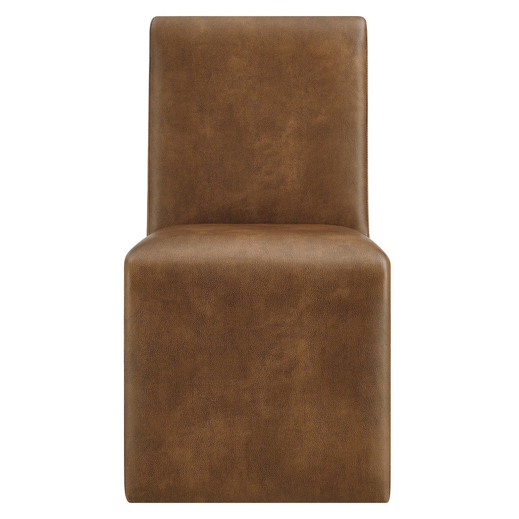 Emory Vegan Leather Dining Side Chair Set of 2
